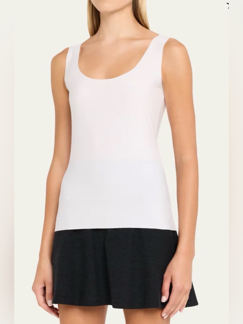 Commando Butter Scoop-Neck Modal White Tank Size M